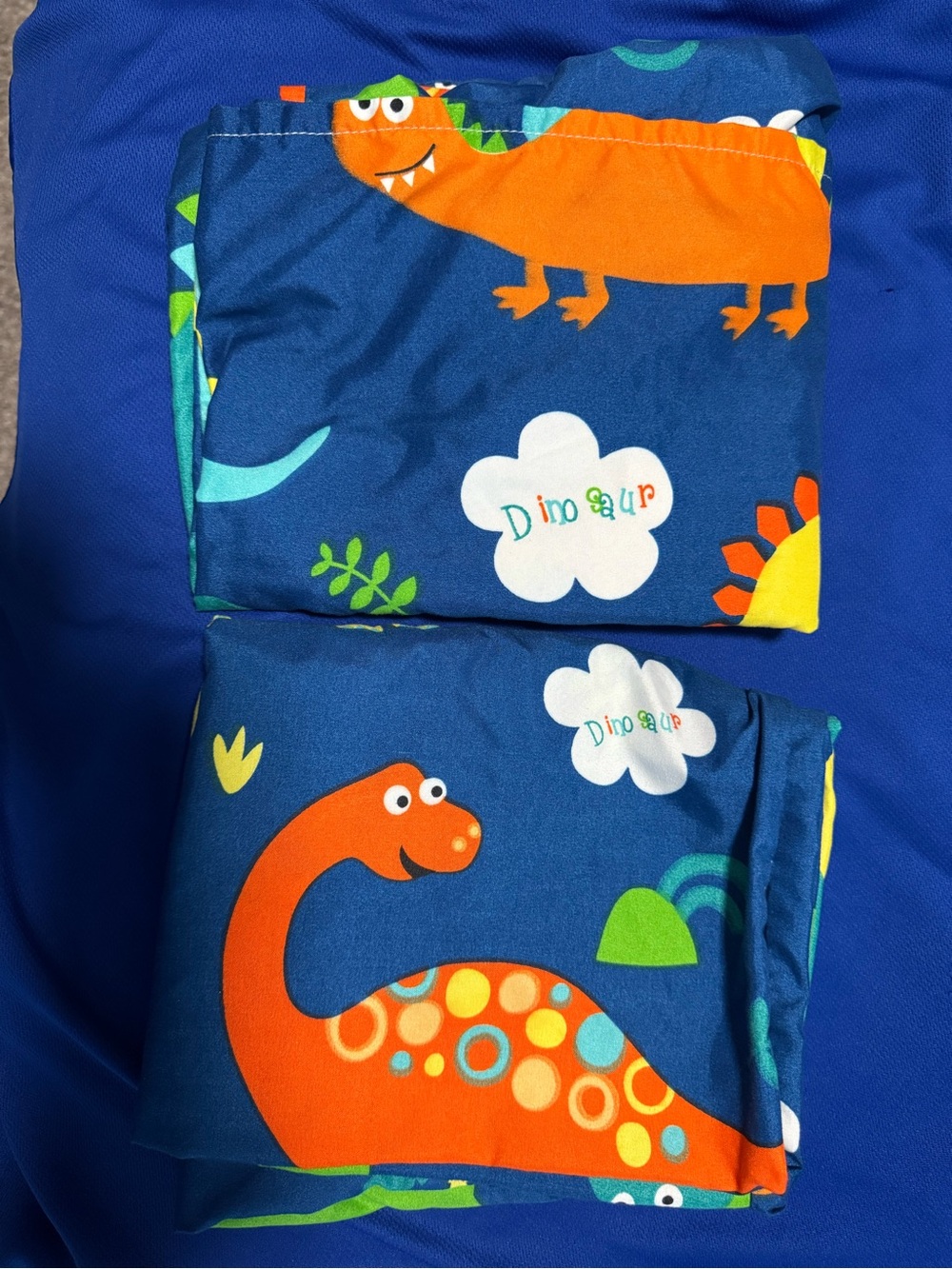 Kids Dinosaur Pillowcases Set of 2 – Blue Colorful Dino Print